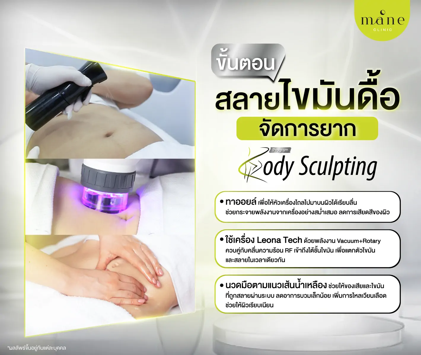 ขั้นตอนการสลายไขมันดื้อ