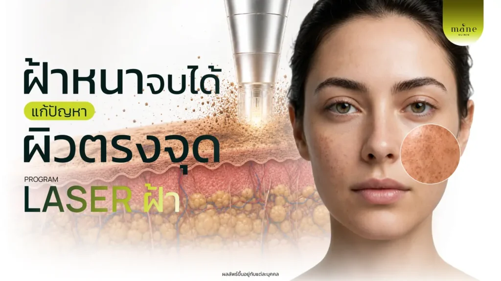 ฝ้าหนา เม็ดสีฝังลึก แก้ปัญหาให้ตรงจุด โปรแกรมเลเซอร์รักษาฝ้า